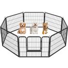 Yaheetech Parc pour Chien 8 Panneaux Enclos Chien Chiot Lapin Canard Petit Animale de Compagnie Porte Cage pour Chien 80 x 60 cm