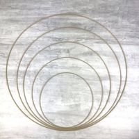 Lot 5 grands Cercles métal Doré ancien Ø 30 cm à 70 cm, Anneaux en Epoxy pour Attrape rêves, abat-jour - Unique