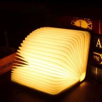 Livre lampe Pliante, Mini LED Veilleuse de Livre Pliante 5 Changement de Couleur,Cadeau Lumières Décoratives, Lampe de Table