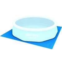 Tapis de sol - BESTWAY - pour piscine tubulaire - carré - 335 x 335 cm - bleu