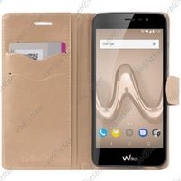 ebestStar ® Coque Portefeuille support Folio pour Wiko Tommy 2, Couleur Or - Doré