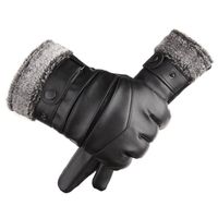 INF Gants d'hiver chauds avec doigts tactiles 1 paire Black  
