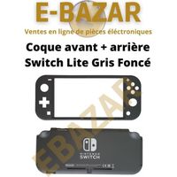 Coque intégrale Switch Lite - EBAZAR - Gris foncé - Compatible Nintendo Switch Lite - Garantie 2 ans