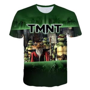 ROBOT - ANIMAL ANIMÉ Les Tortues Ninja 4 - L - TMNT T-shirt à manches courtes imprimé dessin animé 3D pour hommes, Teenage Mutant