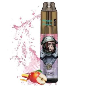 E-CIGARETTE JETABLE Vape jetable 7000 bouffées 850mAh E Cigarette Vape rechargeables E-liquide 0mg nicotine Arômes Fruits (Apple Bubblegum -1pc)
