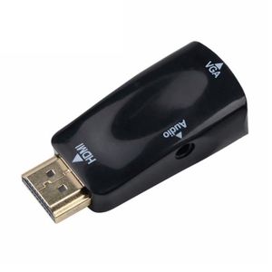 CÂBLE TV - VIDÉO - SON Noir Adaptateur HDMI vers VGA, séparateur Audio, J
