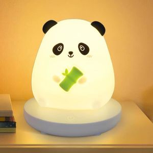 VEILLEUSE BÉBÉ Veilleuse Enfant Panda - CHICHENG - Rechargeable USB - 3 Modes de Luminosité - Silicone Souple sans BPA
