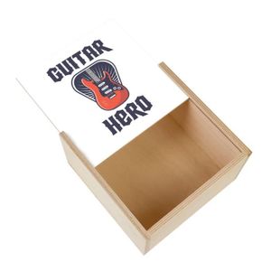 Boîte cadeau Boite Coffret en Bois - Guitar Hero Musique Rock A