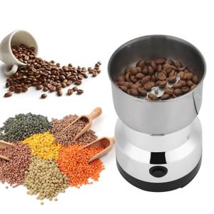 TOPINCN moulin à grains d'épices en acier inoxydable, moulin à café, café-restaurant  pour moudre les épices, café, céréales, haricots à la maison 