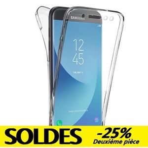 COQUE - BUMPER Pour Samsung Galaxy J5 (2017) SM-J750F-DS : Coque Silicone Gel ultra mince 360° protection intégrale Avant et Arrière  -