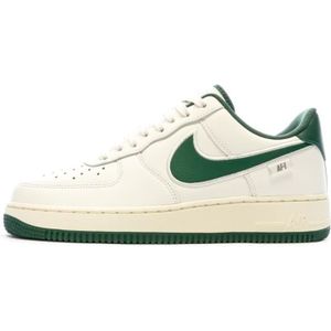 BASKET Baskets Homme Nike Air Force 1 - Écru/Vert - Tige en cuir synthétique - Fermeture lacets - Semelle synthétique