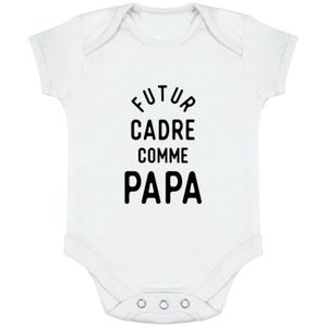 BODY body bébé | Cadeau imprimé en France | 100% coton | Futur cadre comme papa