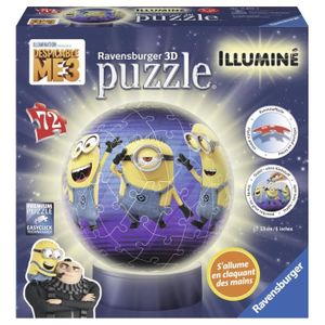 PUZZLE MOI MOCHE ET MECHANT Puzzle 3D Illuminé 72 pcs