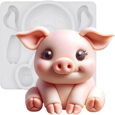 Paquet De 4 Moules En Silicone En Forme De Cochon, Conception