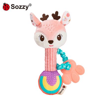 Jouet Musical Chenille En Peluche – Hochet, Grincement, Papier Froissé, Mélodie – Règle De Croissance Incluse – Dès 0 Mois
