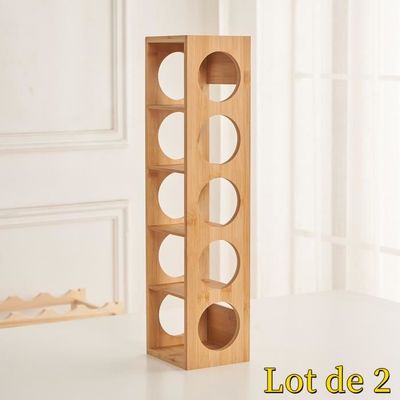 Porte-bouteilles Artema 5 Compartiments – Empilable – Plastique Marron – Pour Vin Et Boissons