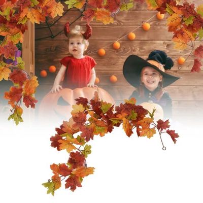 Lot De 2 Guirlandes D'automne Avec Feuilles D'érable à Suspendre