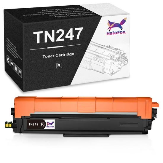 Yowell TN247 Lot De 2 Toners Noirs Compatibles Avec Brother