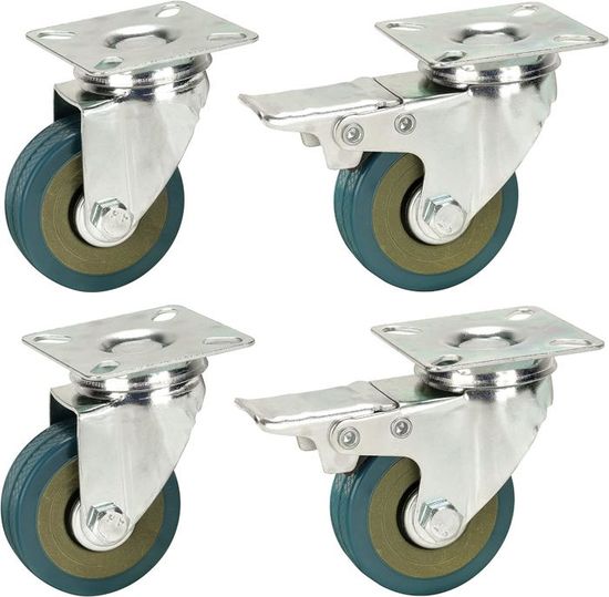 125 Mm Non Marquage Gris En Caoutchouc Rigide Roulettes – Top