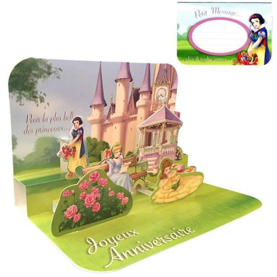 Carte Anniversaire 3d Disney Disney Princesses Achat Vente Faire Part Invitation Carte Anniversaire 3d Disne Cdiscount