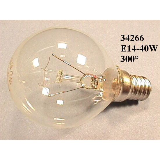 Ampoule à visser de four 40W, E14, 230-240V Wpro LFO136