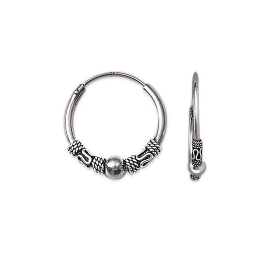 Paire de argent sterling 925 Bali Boucles d'oreilles créoles 10 mm TOUT NEUF Paire de argent sterling 925 Bali Boucles d'oreilles créoles 10 mm TOUT NEUF