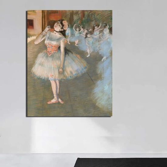 Tableau Toile Edgar Degas - La Répétition Du Ballet Sur Scène - Impressionnisme - Prêt à Accrocher