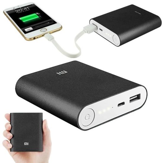 Batterie externe 10400mah powerbank noir Cdiscount Téléphonie