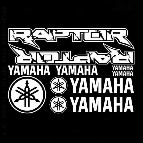 Yamaha Raptor Rim Sticker 9 stickers RAPTOR – BLANC – YAMAHA sticker RAPTOR - YAM425 - Cdiscount ...