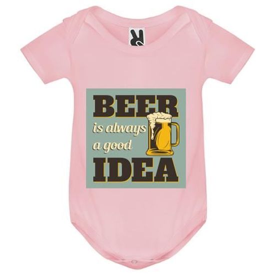 Body Bebe Bebe Fille Rose Biere Bonne Idee Vintage Rose Cdiscount Pret A Porter