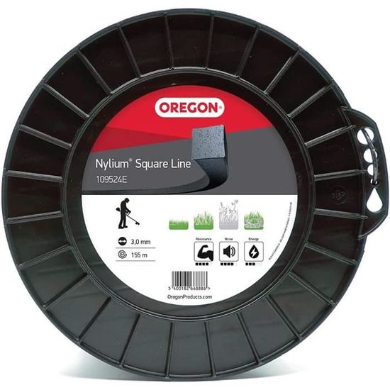 Oregon Fil De Coupe Carré Nylon 4.0 Mm X 95 M - Fil Débroussailleuse Qualité Professionnelle