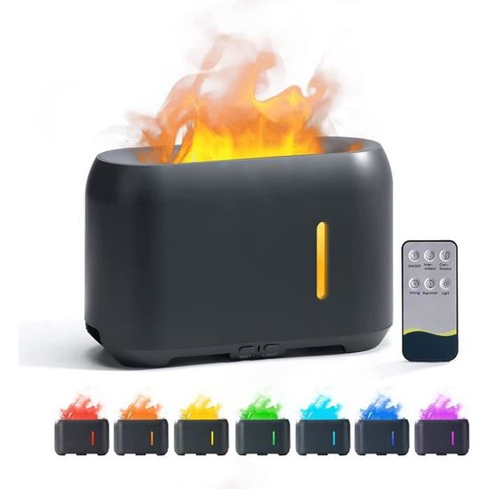 Acheter Humidificateur d'air à flamme réaliste, diffuseur de parfum d'huile essentielle, pulvérisateur d'aromathérapie pour le sport, le Yoga et le Spa