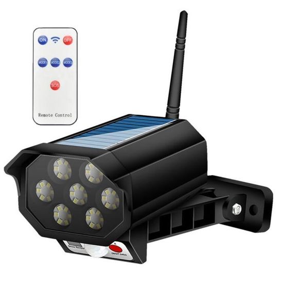 1PCS -KHTO Réverbère Solaire Surveillance Lampe Fausse Caméra Corps Induction Lampe Murale Extérieure IP66 Imperméable Luses De Pati