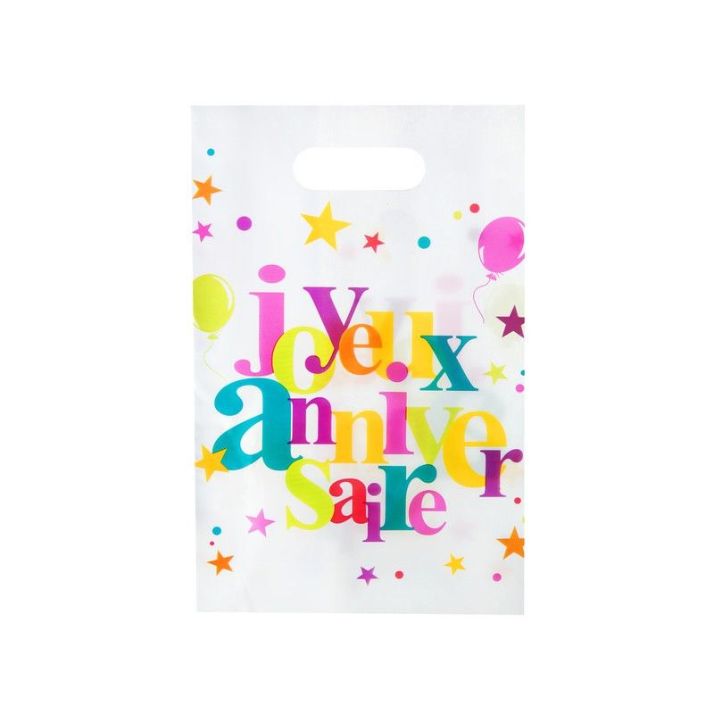 SANTEX Sac Joyeux Anniversaire festif multicolore