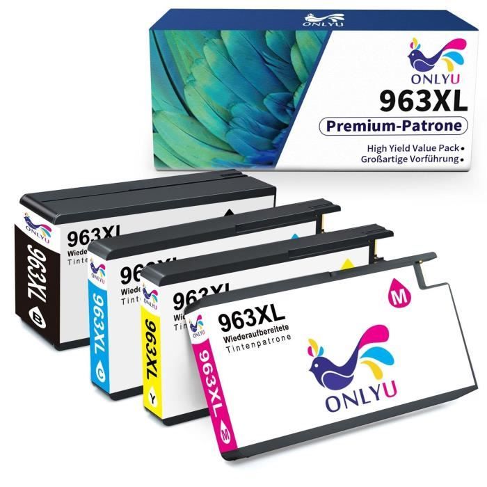 Kit De Recharge Encre 4x100ml – Compatible HP OfficeJet Pro 9010, Cartouches 962-965 XL | Encre Colorant Haute Qualité