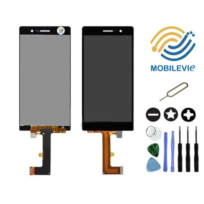 ECRAN VITRE TACTILE + LCD ORIGINAL PRET-A-MONTER POUR HUAWEI P7 NOIR + OUTILS + EXPÉDITION SOUS 24H