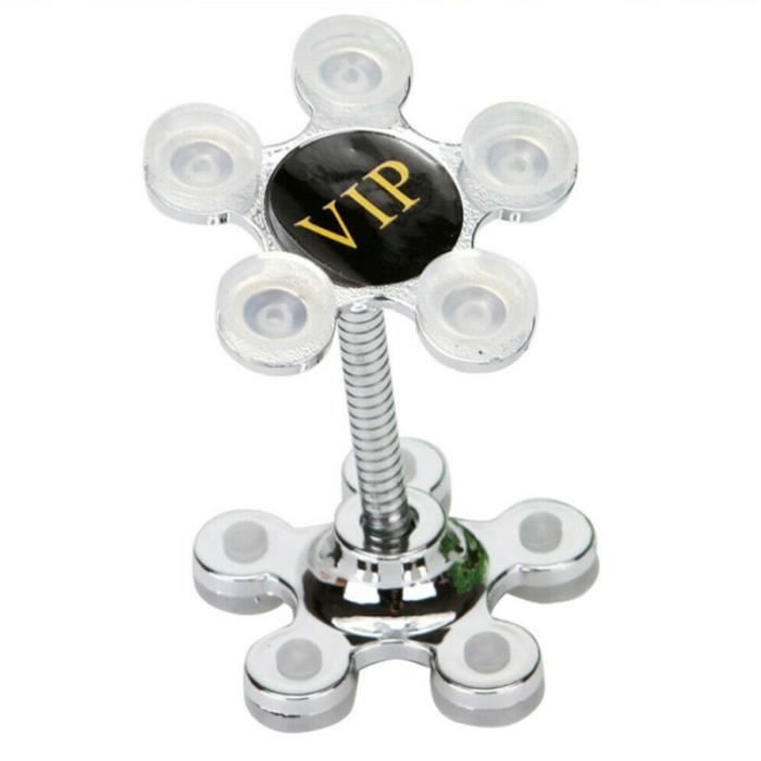 360 ° Rotation Sucker Support de téléphone Ventouse Support de support mobile pour fleur Support universel 07050K01 Gris