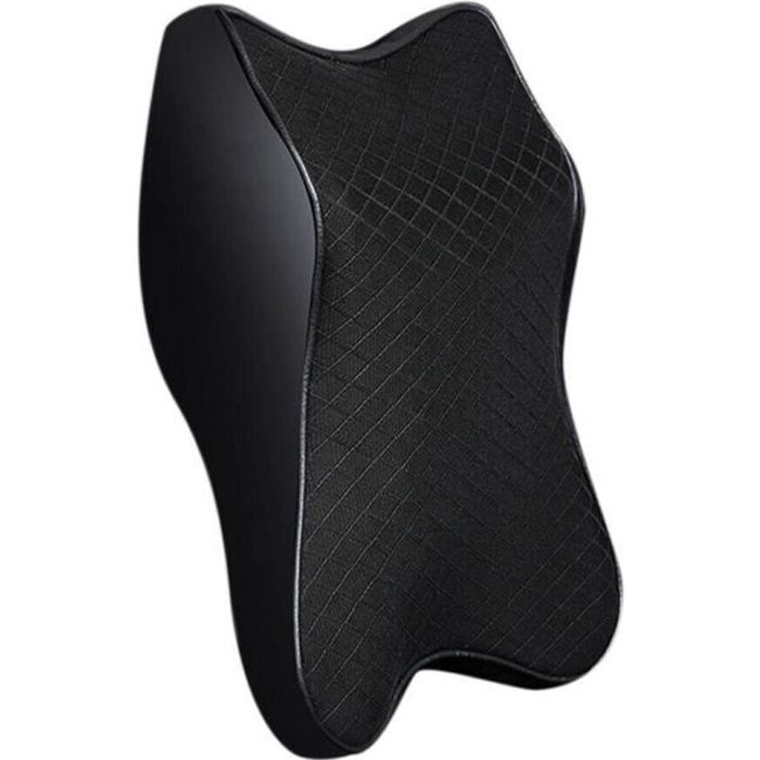 Voiture appui-tête coussin oreillers de cou en mousse à mémoire coussin de siège de voiture pour passager conducteur 22*30cm Noir