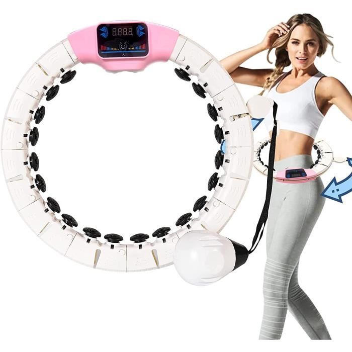 LUOWAN Hula Hoop Intelligent,Cerceau Hula Hoop, Fonction de Massage Fitness,Comptage Intelligent et Design Innovant, Fitness,Mas5