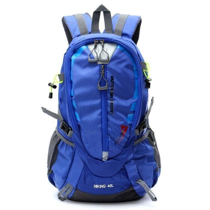 40L sac à dos extérieur sport voyage unisexe imperméable bleu Me40099
