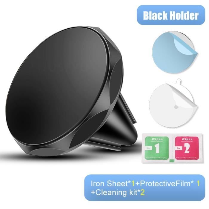 Voiture support pour téléphone support de téléphone magnétique support de ventilation support GPS support téléphone - Type Black A