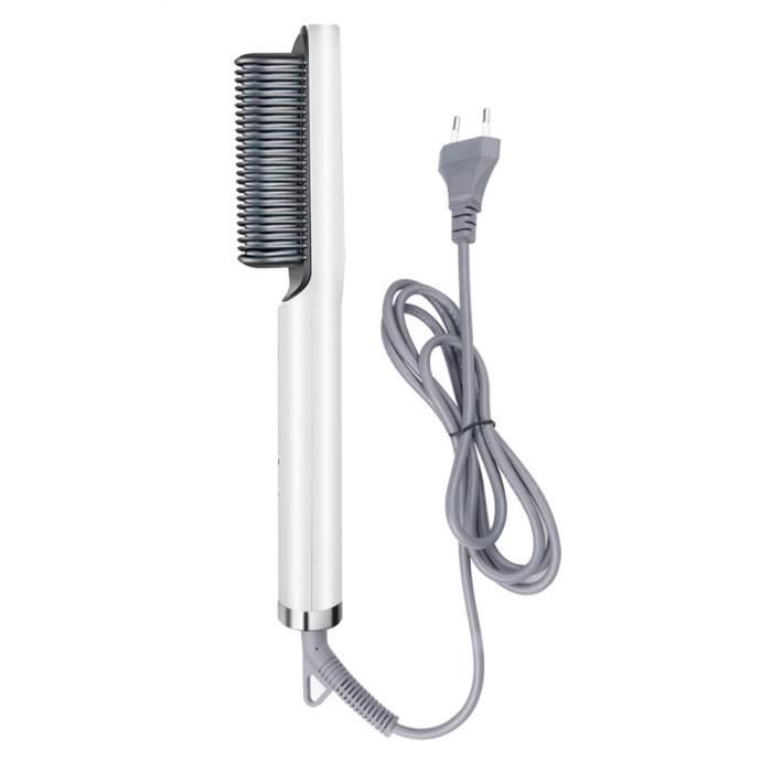 Matériel de coiffure,Lisseur cheveux professionnel bigoudi rapide chauffage peignes hommes barbe lisseur brosse lisseur - Type 02