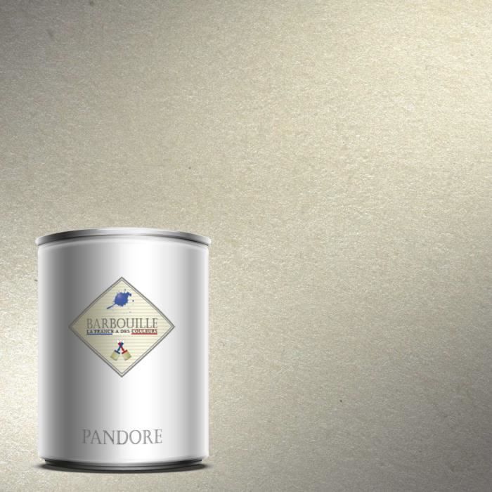 PANDORE 1 ltr - PEINTURE EFFET NACREE, METALLISEE COULEUR - PLATINE - PERLE. SPATULE OFFERT