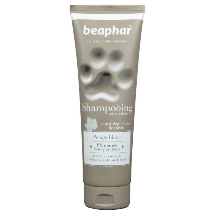 BEAPHAR Shampooing premium pelage blanc - Pour chien