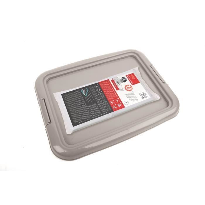 M-PETS - Kit propreté - Gris - 33 x 45 cm - Pour chien (Lot de 2)