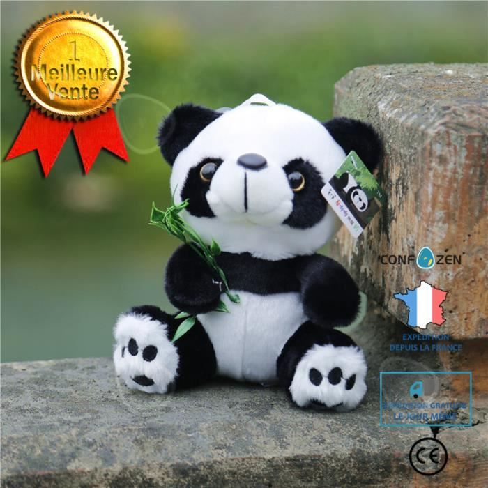 CONFO 15cm Panda Peluches avec Bambou Mignon Doux Toys Jouet De Poupée Cadeau De NoëL pour Bébé Enfant Décoration