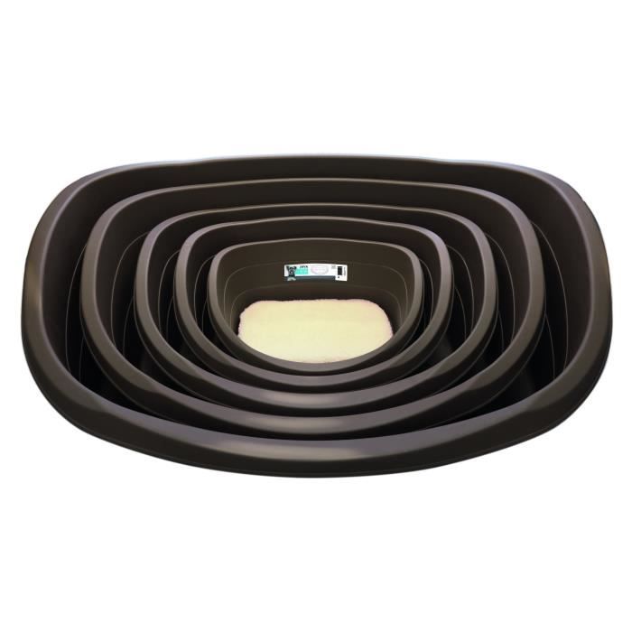 MPETS Corbeille Java en plastique M - Marron - Pour chien