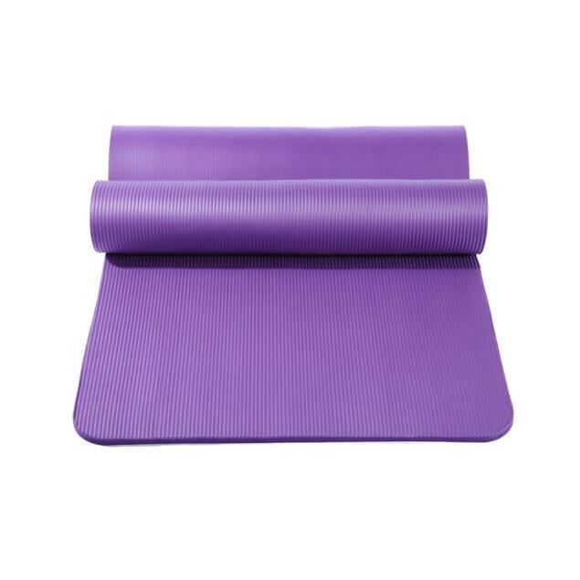 Tapis de Pilates Yoga Antidrapant avec Sangle Transport 183*61*1 cm Tapis de Fitness Gym - Violet