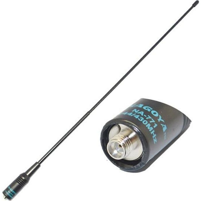 NAGOYA NA-771 bi-bande 144 / 430MHz U / V SMA-F Antenne pour Baofeng UV-5R (Noir)