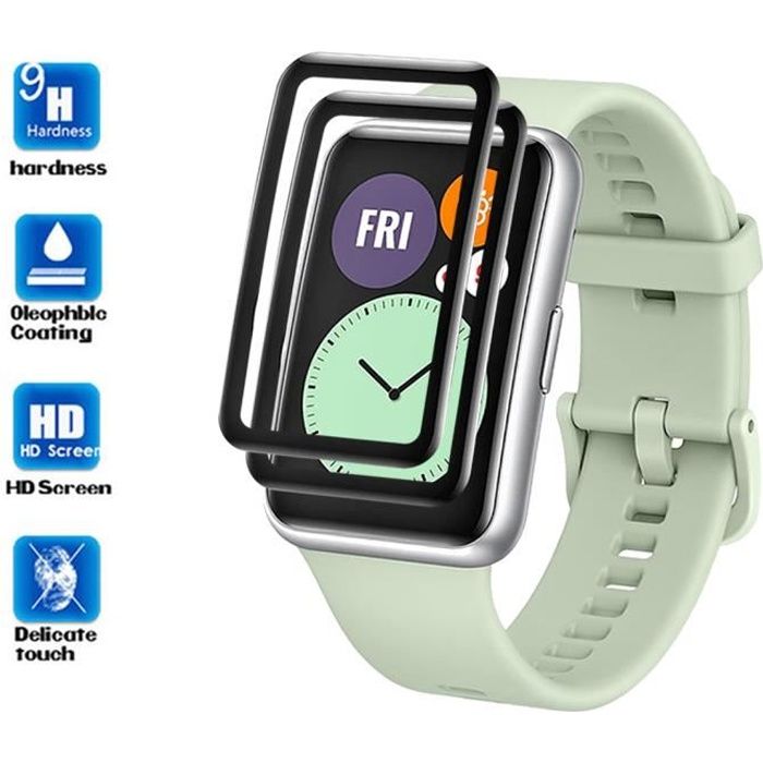 2 PCS Protecteur d'écran Pour Huawei Watch Fit (1.64-) Verre Trempé Protection Film HD Transparent